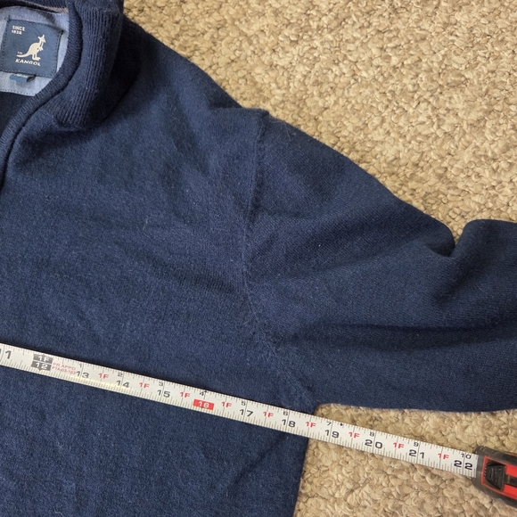 Kangol 1/4 Zip Sweater Men's Premium Super Soft Viscose Poly Nylon‎  XL NAVY - Picture 9 of 10